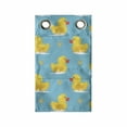 thumbnail image 1 of Yellow Bird Hanging Pocket Organizer, Cartoon Pattern of Ducks on Water with Crown, Printed Polyester Storage Bag with Pockets, 9" x 27", Deep Sky Blue Mustard, 1 of 2