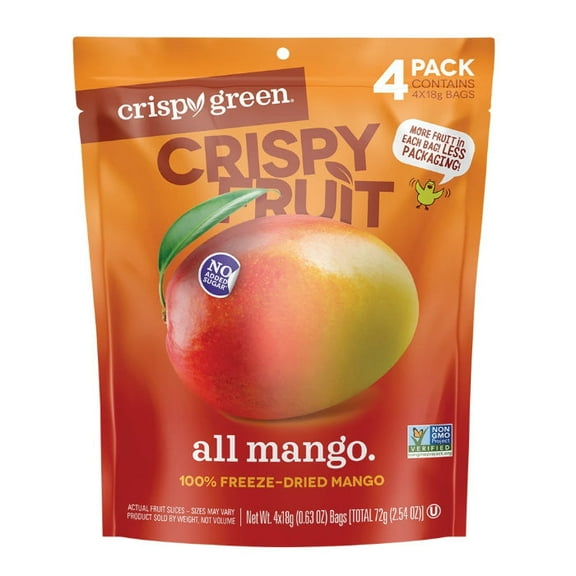 Crispy Green 406403 2.54 oz Dried Mango, Pack of 8