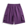 thumbnail image 6 of Zynoxe Mens Cargo Shorts Quick Dry Lightweight Outdoor Workout Hiking Shorts Fashion Waterproof Training Plus Size Athletic Shorts with Pockets Purple L, 6 of 6