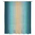 thumbnail image 2 of Turquoise Ombre Sheer Curtains 108 Inches Extra Long, Modern Yellow Gradient Farmhouse Art Light Filering Curtains, Privacy Drapes Simi Floor to Veiling Curtain for Living Room Window Treatment, 2 of 9