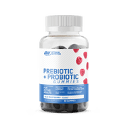 Optimum Nutrition Prebiotic & Probiotic Gummies, Vitamin C and Zinc for Immune Support and Supports Digestive Health for Men & Women, 30 Servings, 60 Count