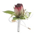 thumbnail image 2 of Hombres BOUNTO BOUTONNIERE ROSE BOUTONNIERE Rústico elegante traje decoración broche Pin para novios Best Men Ceremony Events Rojo, 2 of 8