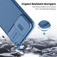 thumbnail image 4 of Funda Nillkin Azul para iPhone 16 Pro 6.3" con Cubierta Deslizante para Cámara, 4 of 8