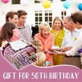 thumbnail image 6 of LHSHID 50th Birthday Gifts for Women 50th Birthday Decorations Women Blanket Funny Gifts for Women Gift Ideas for Her Wife Mom Bed Throw Cool Blanket 40"x50", 6 of 7