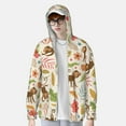thumbnail image 4 of Kll Monkeys In The Jungle Print Men'S Women’s Upf 50+ Sun Protection Outdoor Hoodie Jacket Long Sleeve Fishing Hiking Performance Shirt- Small, 4 of 8