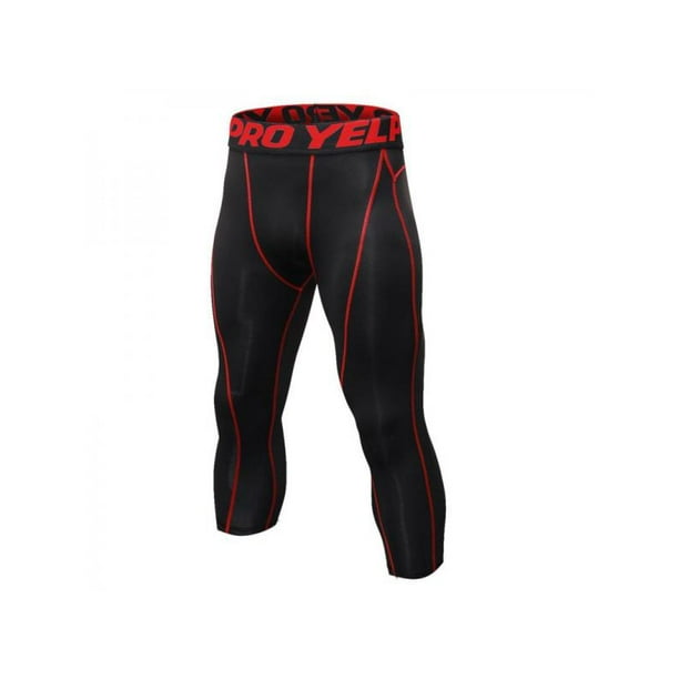 Ropalia Ropalia Men's Compression Capris Gym Sports Tights Running