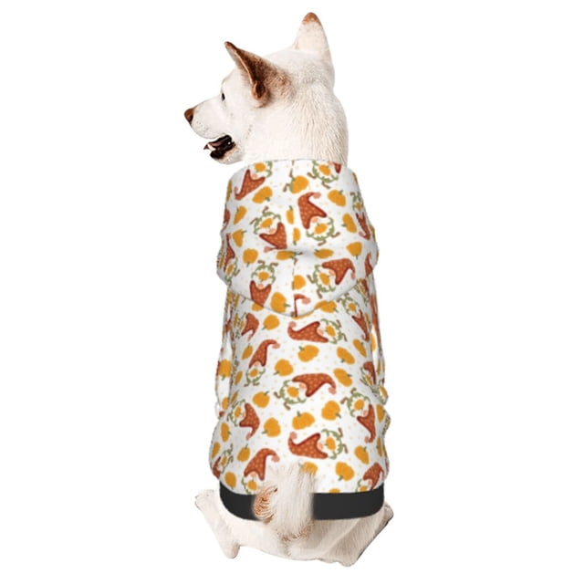 Balery Gnomes Autumn Sudadera con Capucha para Perros Pequeños – Ropa para Mascotas, Disfraz para Perros y Gatos, Ideal para Fiestas y Cosplay-Large