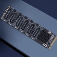 thumbnail image 5 of Tarjeta Vertical Tarjeta de expansión M.2 MKEY PCI-E Tarjeta adaptadora de 5/6 puertos NVME a convertidor SATA 6Gpbs, 5 of 5