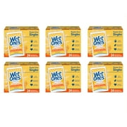 Wet Ones Antibacterial Hand And Face Wipes, Citrus Scent, Singles - 24 Ea, 6 Pack