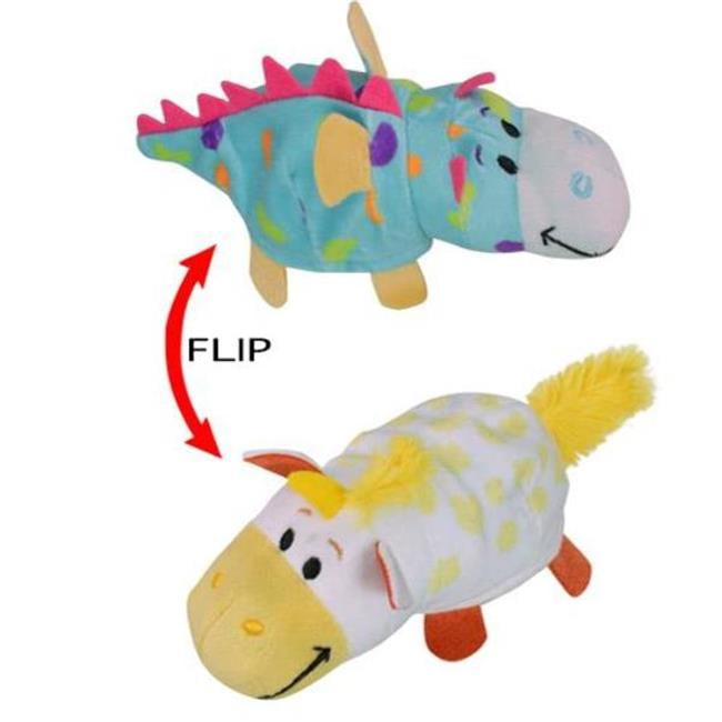 Unicorn Transforming To FlipaZoo's Little FlipZee 5" Pocket Size Plush Figure 