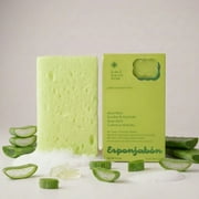 Esponjabon Aloe Vera Soap Sponge – Soothe & Hydrate 2-in-1 Soap Sponge – For Face and Body - 4.2 oz