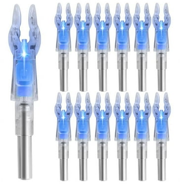 12PCS Lighted Nocks for Arrows with .204 Inside Diameter, High-Visibility Lighted Nocks, Lighted Arrows N