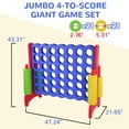 thumbnail image 3 of Giant 4-to-Score Game Set, 4-in-A-Row Jumbo with 42 Jumbo Rings & Quick-Release Slide, 3.6FT Tall Indoor & Outdoor Yard Family Connect Game, Holiday Party & Family Game, Large, 3 of 5