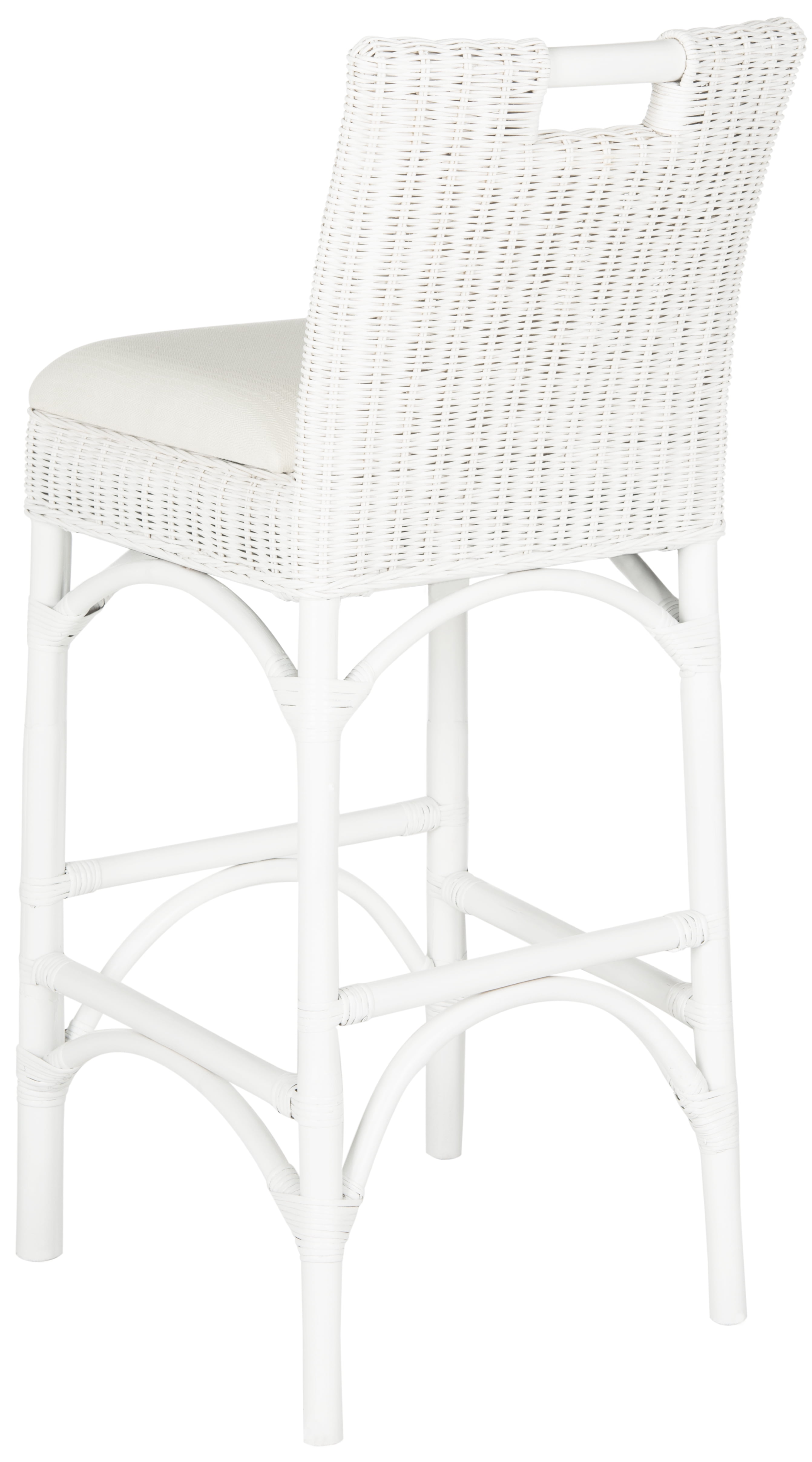 SAFAVIEH Fremont Square Mid Back Bar Stool, White