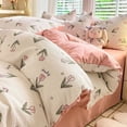 thumbnail image 1 of Juego de edredón flores moradas | Ropa de cama floral con sábana y almohada, 1 of 2