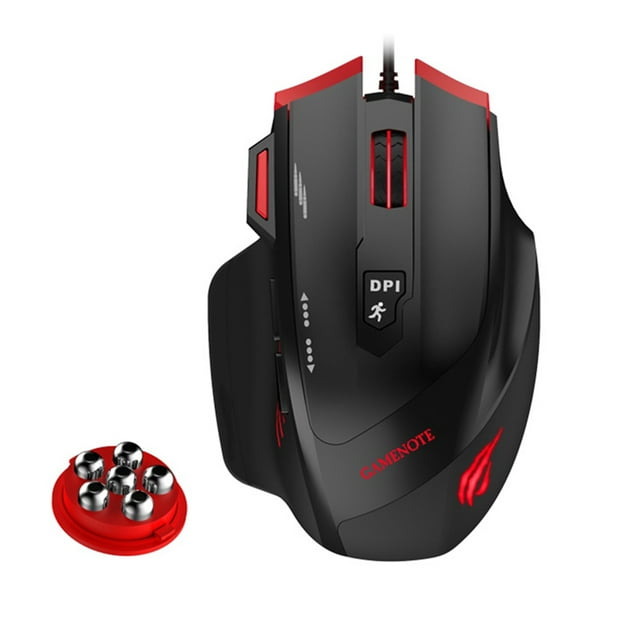 Havit MS1005 USB2.0 Lumière LED 7 Boutons avec 6 Poids de Contrepoids Souris de Jeu Optique_noir