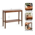 thumbnail image 6 of Kate and Laurel Talcott Modern Rectangle Wood Console Table, 36 x 14 x 33, Walnut Brown, Transitional Decorative Two-Tier Entryway Table for Use as a Behind Couch Table or a Bedroom Accent, 6 of 10