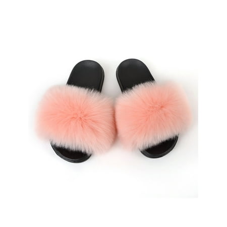 

Woobling Ladies Slides Arch Support Sandals Comfort Fuzzy Slippers