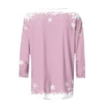 thumbnail image 4 of Craaazy Sweatshirts for Women Christmas Printed Round Neck 3/4 Sleeve T-shirt Womens Shirts Gifts for Women, 4 of 5