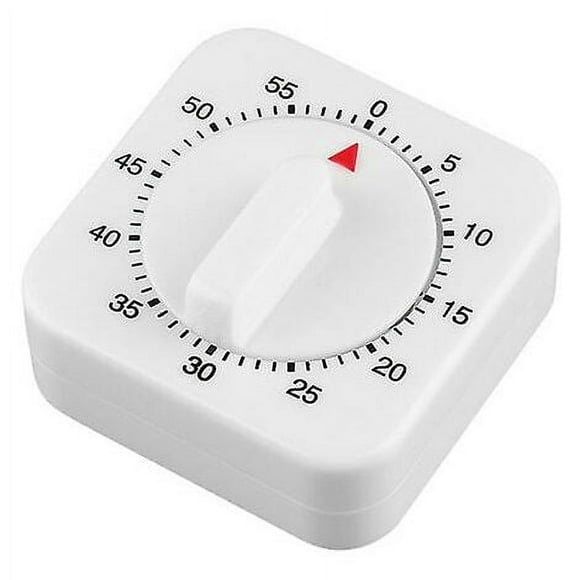 EcoNesxp White 60 Minute Timer 2 Pieces Mechanical Kitchen Timer Minute Timer with Sound Alarm Countdown