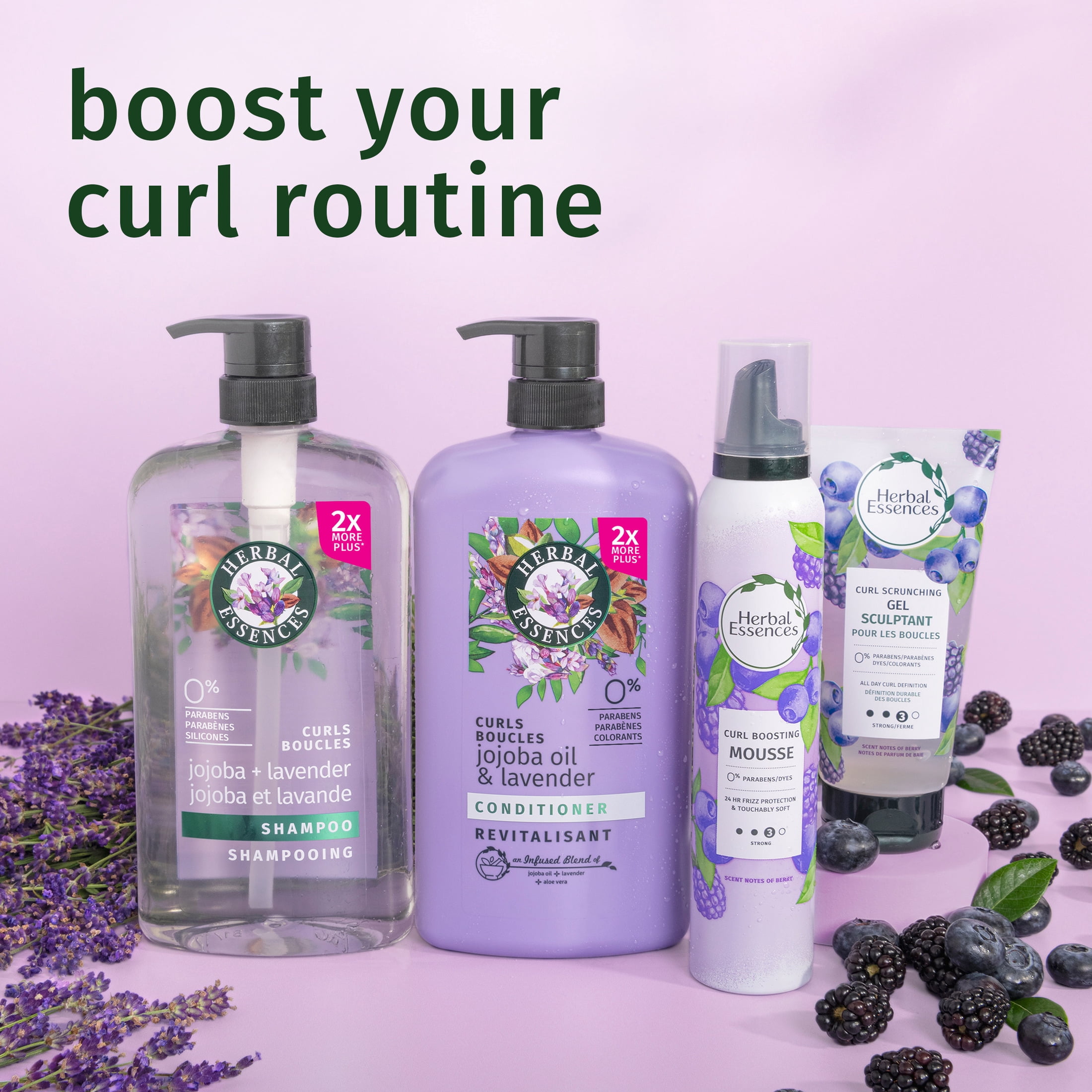 (3 pack) Herbal Essences Curls Shampoo with Jojoba Oil and Lavender 33.8 fl oz
