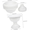 thumbnail image 3 of Plastic Nursery Pots 4pcs White Urn Planters 6.2 inch Pedestals Flower Pot Urn Shaped Vase Classic Centerpiece Vase for Wedding Party Indoor Outdoor Front Door Porch Small Flower Pots White, 3 of 5
