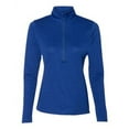 thumbnail image 3 of Russell Athletic B62734755 Womens Striated Quarter-Zip Pullover, Royal - Large, 3 of 3