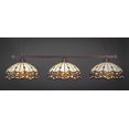 thumbnail image 1 of Toltec Lighting 803-DG-997 Square 3 Light Bar Shown In Dark Granite Finish With 16" Roman Jewel Art Glass, 1 of 1