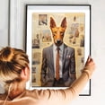 thumbnail image 5 of Pharaoh Hound Dog Read Newspapers Sitting Poster Prints on Canvas - Wall Decor Hanging Wall Art Personalized Dog Poster Retro Home House Decorations Living Room, 5 of 5