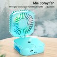 thumbnail image 3 of Naiovety Humidificador de aire acondicionado recargable USB de verano con ventilador plegable de mano con luz de noche LED colorida Escalada Numero 3 Naiovety OD016612-03, 3 of 6