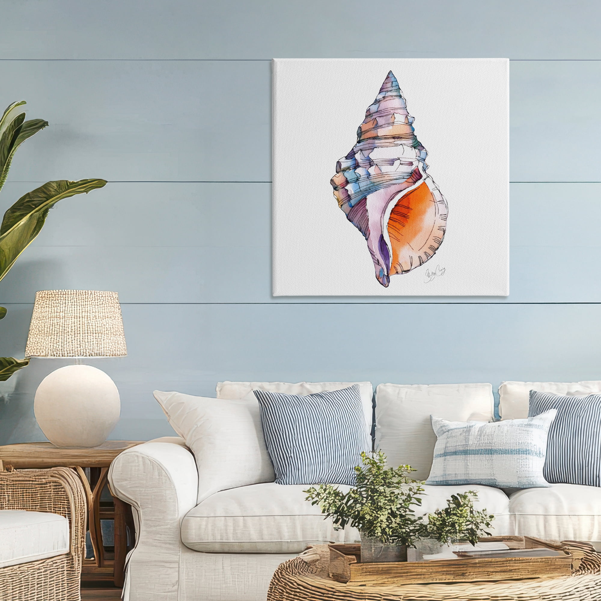 Stupell Industries Sunrise Conch Shell Canvas Wall Art, design by Shelly Craig
