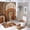 style-111, variant on Shower Curtain 4 Piece Sets Shower Curtain Set with Rugs Mid Century Abstract Boho Orange Aesthetic Waterproof Personality Pattern Bath Curtains Bohemian Aesthetic for Bathtub Decor