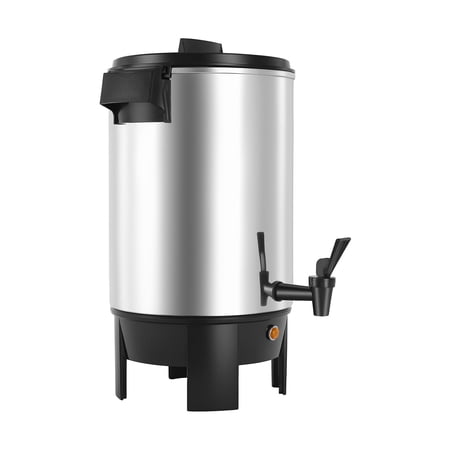 KFFKFF Commercial Coffee Urn, 30-Cup 152oz Hot Beverage Dispenser with Non-Drip Spout, 1090W Fast Brewing Coffee Maker, Automatic Temperature Regulation, Ideal for Events, Gatherings,and Food Service