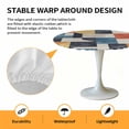 thumbnail image 6 of Blue Orange Red Elastic Fitted Round Table Cover Abstract Style Waterproof Outdoor Tablecloth for Holiday Party, Picnic, Patio & Dining Fits Tables Up to 45"-54", 6 of 8