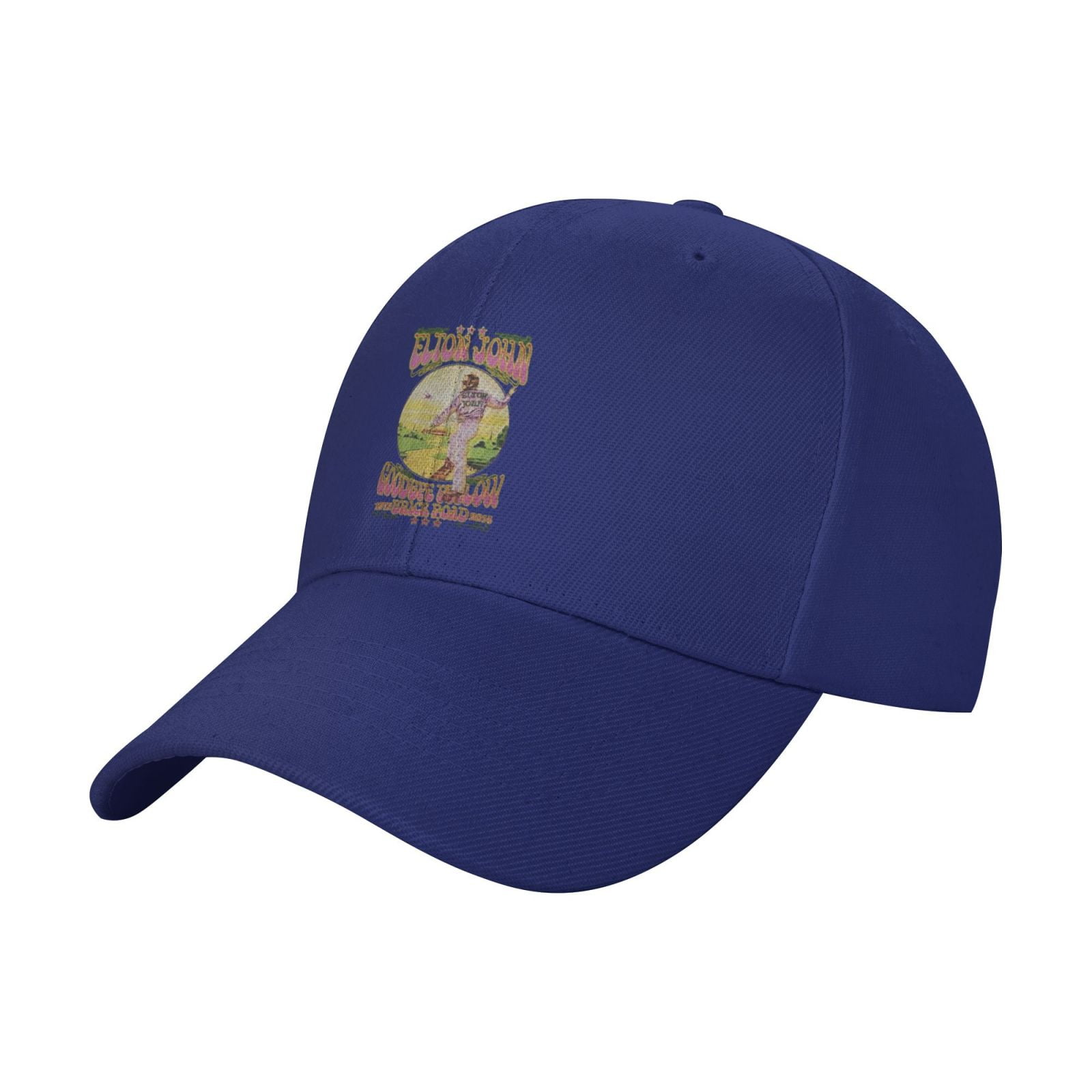 Cepten Men'S & Women Street Style Unique Print With Elton John Logo  Adjustable Baseball Hat Blue 