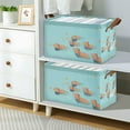 thumbnail image 2 of Yayeee Foldable Storage Basket for Shelves with Handles Waterproof Cloth Bins, Capybara Splash, 2 of 7