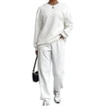 thumbnail image 2 of Conjunto Deportivo de Dos Piezas para Mujer: Sudadera y Pantalón Deportivo de Cuello Redondo Liso y Holgado, Conjunto de Jersey para Estar en Casa. XL, 2 of 6