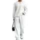 thumbnail image 2 of Conjunto Deportivo de Dos Piezas para Mujer: Sudadera y Pantalón Deportivo de Cuello Redondo Liso y Holgado, Conjunto de Jersey para Estar en Casa. XL, 2 of 6