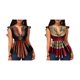 thumbnail image 5 of Qarigey Camisa con cuello en V, jersey para mujer, blusa plisada con estampado Floral, camiseta para banquete de baile, accesorios superiores de moda de Prendas para la parte del cuerpo Negro XXL Qarigey AP009589-05, 5 of 6