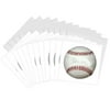 3dRose Baseball, Greeting Cards, 6 x 6 inches, set of 12