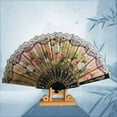 thumbnail image 3 of Random Color Chinese Style Lace held fan Hand Held Folding Fan Dance Party Wedding Decor Hand Fans Wedding Favors, 3 of 8