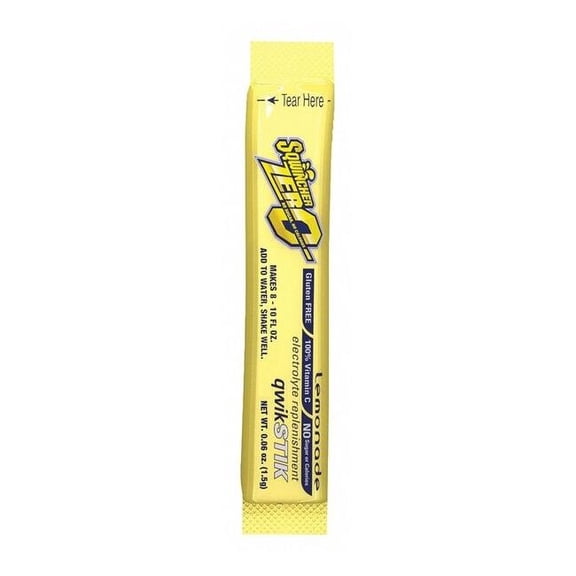 Sqwincher Lemonade Powder Sugar Free Sports Drink Mix, Package Size: 0.6 oz., Yield: 10 oz., 500 PK - 060203-LA