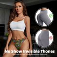 thumbnail image 4 of Thongs for Women - Hawaiian Culture Symbols 1 No Show Seamless Womens Thongs Underwear, Soft Stretch G String Thongs for Women,Cuteness Ladies Thong Bikini Panties Briefs, 4 of 5