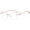Rose Gold Brown, variant on Clear Lens Rimless Glasses Female Metal Trendy  Eye Glasses Frame Women Eyewear