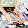 thumbnail image 5 of Jimin 6 pack Bar Soap Holder and Bubble Net, Portable Travel Case with Lid, Plastic Container Leakproof Box for Traveling, Camping, Hiking, Bathroom, Shower, Outdoor (Blue,Green,Pink), 5 of 7