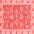 thumbnail image 1 of Ahgly Company Machine Washable Indoor Square Abstract Red Modern Area Rugs, 6' Square, 1 of 4