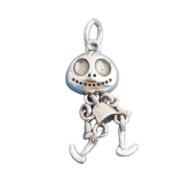 1PCS s925 silver pendant, necklace bracelet accessories, vintage skull pendant keychain accessories for men women car key ring backpack wallet charms