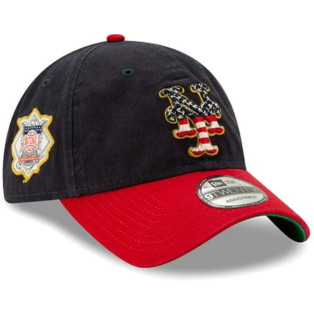 New York Mets New Era 2019 Stars & Stripes 4th of July 9TWENTY Adjustable Hat - Navy/Red -