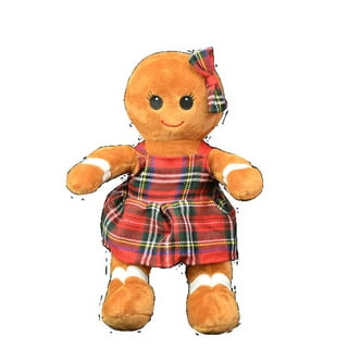 Ty Beanie Hello Kitty Christmas 7 Plush Stuffed Toy Gingerbread Man Plaid  Dress
