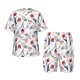 thumbnail image 1 of Fotbe Tulips Flowers Pijama Estampada de 2 Piezas para Niños – Ropa de Dormir de Manga Corta Cómoda para Niños y Niñas, Camiseta y Shorts de Algodón-X-Large, 1 of 6